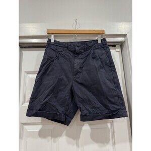 Alex Mill Womens 28 Navy Cuffed Hem Chino Shorts Beach Lounge Utility High Rise